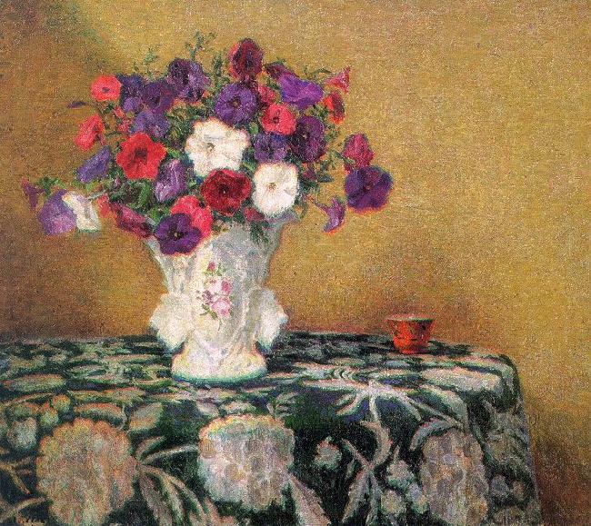 Wilson Irvine Still Life with Petunias Spain oil painting art
